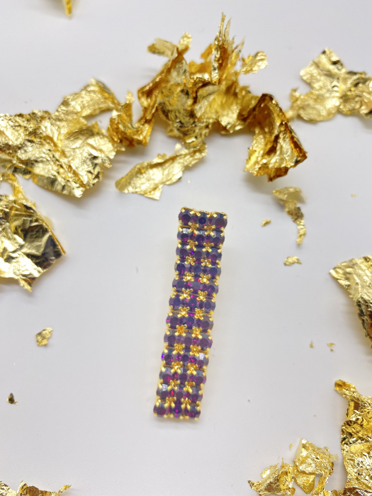 Agrafe De Par Klara Dark Purple Large crystal [2]