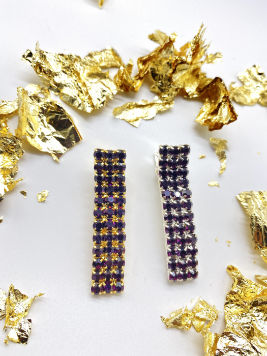 Agrafe De Par Klara Dark Purple Large crystal [1]