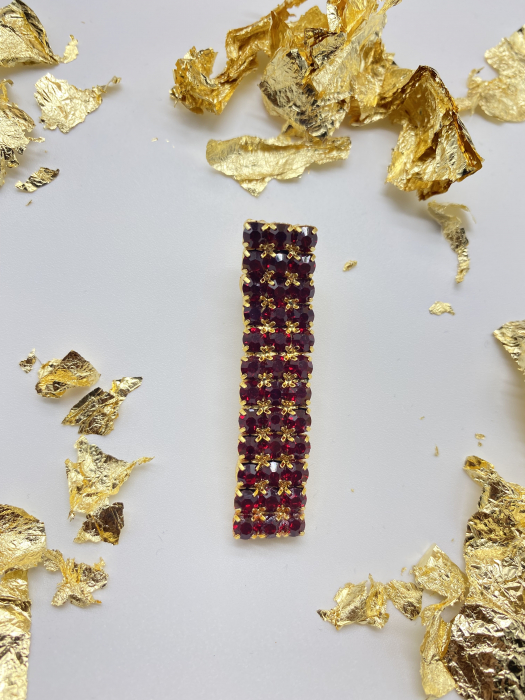 Agrafe De Par Klara Dark Red Large crystal [2]