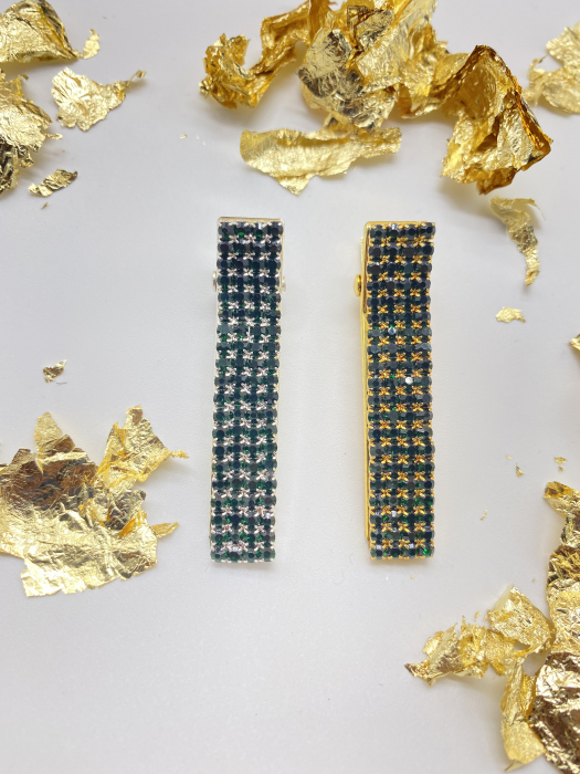 Agrafe De Par Klara Green Small crystal [1]