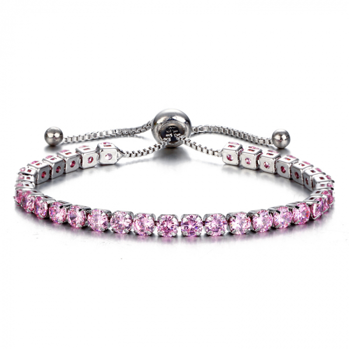Brățară Tennis Ajustabil Pink [1]