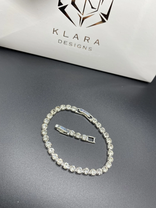 Brățară Tennis Klara Dark White Round [1]
