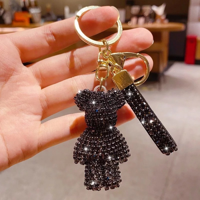 Breloc Fancy Black Strass Rhinestone Bear [1]