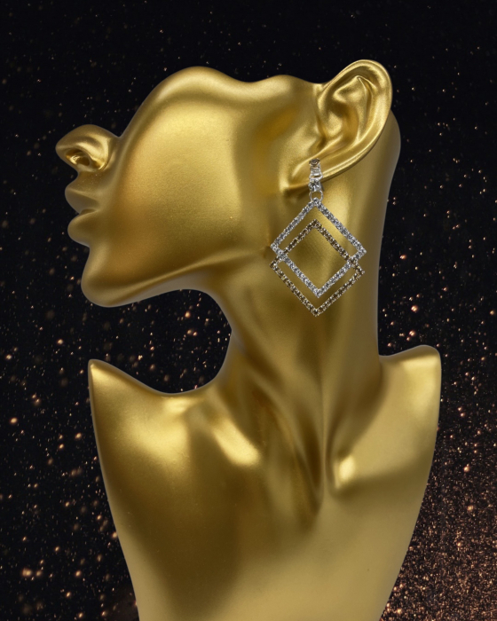 Cercei Klara Quadratic White and Gold [2]
