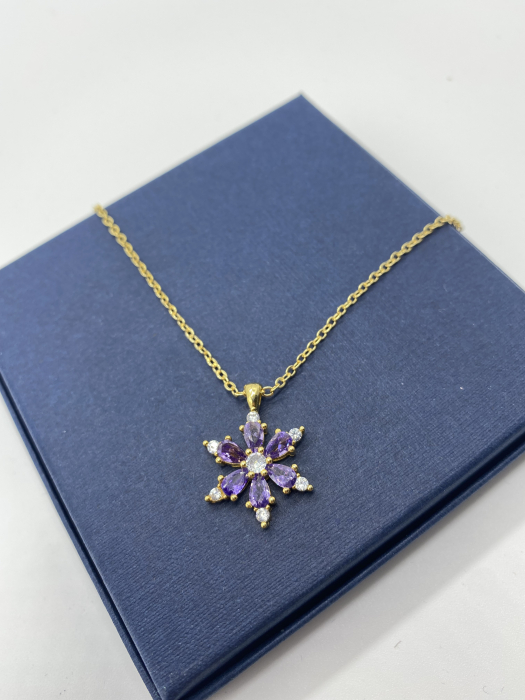 Colier Summer Collection Purple flory [1]