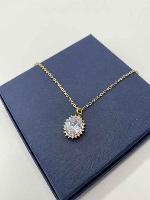 Colier Summer Collection Round White Stone [1]