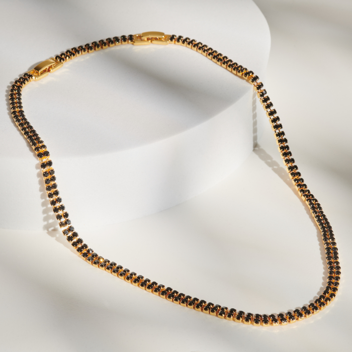 Colier Tennis Black Crystal [1]
