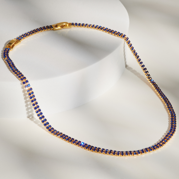 Colier Tennis Blue Crystal [1]