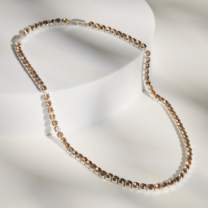 Colier Tennis Golden Crystal [1]