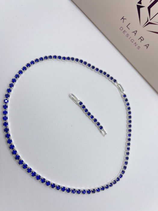 Colier Tennis Blue Crystal [2]