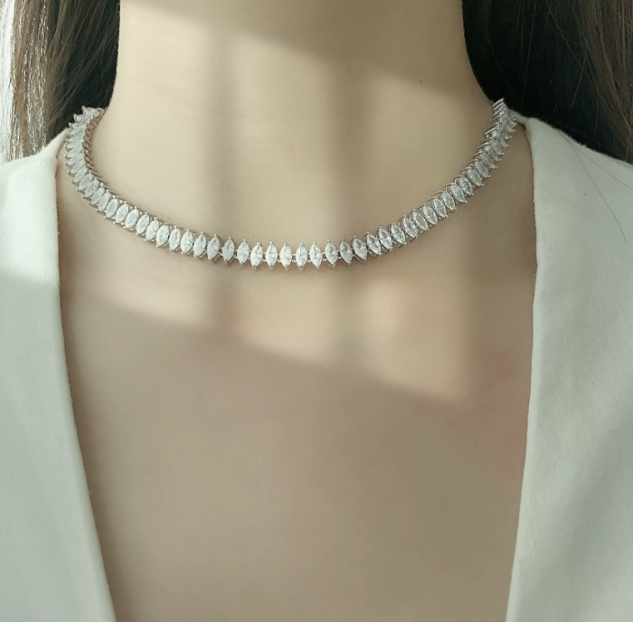 Colier Tennis klara Pear Shape Zirconiu [1]