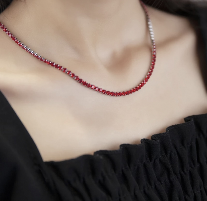 Colier Tennis Red Crystal [2]