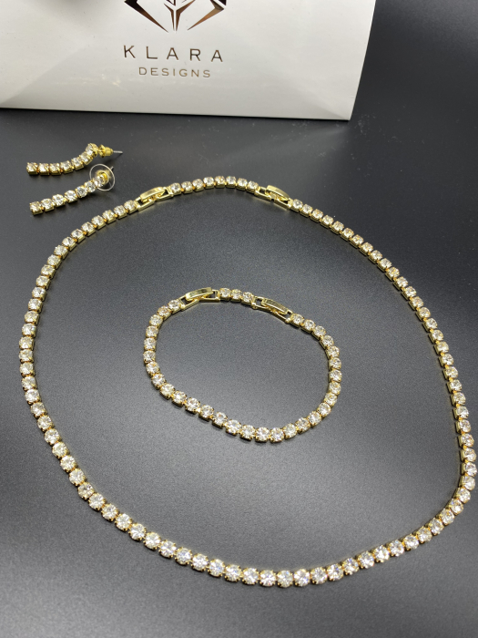 Set Tennis Klara White Round Crystal [1]