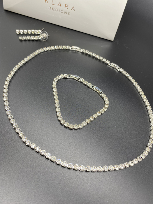 Set Tennis Klara White Round Crystal [1]