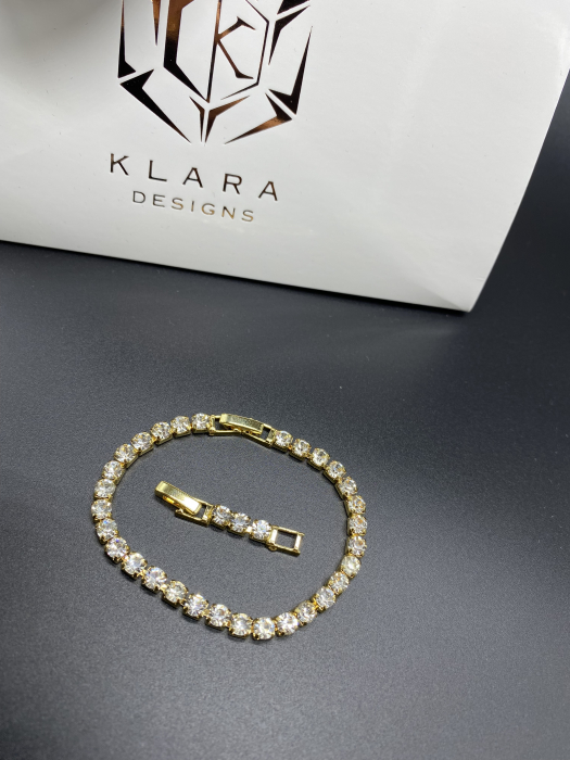 Set Tennis Klara White Round Crystal [3]