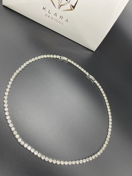 Set Tennis Klara White Round Crystal [2]