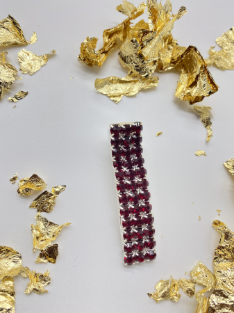 Agrafe De Par Klara Dark Red Large crystal [1]