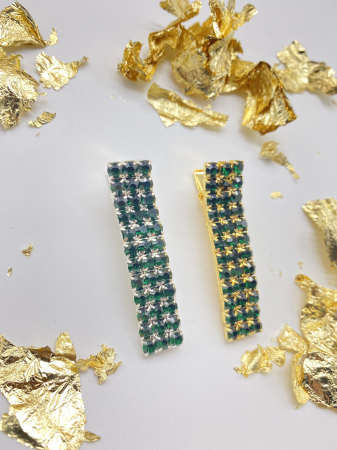 Accesoriu Par - Agrafe De Par Klara Green Large crystal