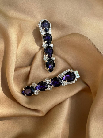 Accesoriu Par - Agrafe De Par Klara Purple Stones
