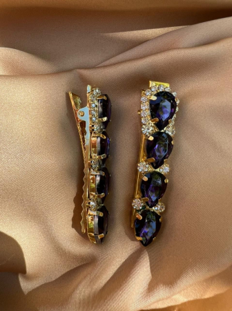 Accesoriu Par - Agrafe De Par Klara Purple Stones