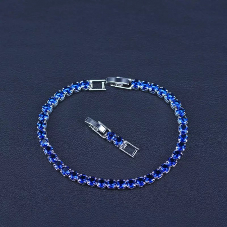 Bratari  Cu Pietre Cristale - Brățară Tennis Klara Dark Blue
