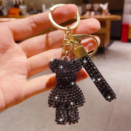 Accesorii - Breloc Fancy Black Strass Rhinestone Bear