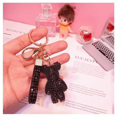 Breloc Fancy Black Strass Rhinestone Bear [2]