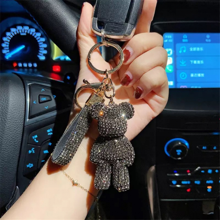 Breloc Fancy Black Strass Rhinestone Bear [1]