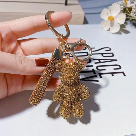 Breloc Fancy Gold Strass Rhinestone Bear [2]