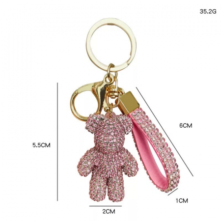 Breloc Fancy Pink Strass Rhinestone Bear [2]