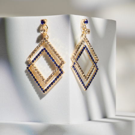 Pentru Ea - Cercei Klara Quadratic Blue