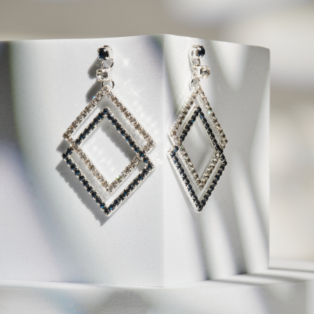 Cercei - Cercei Klara Quadratic White and Dark Blue