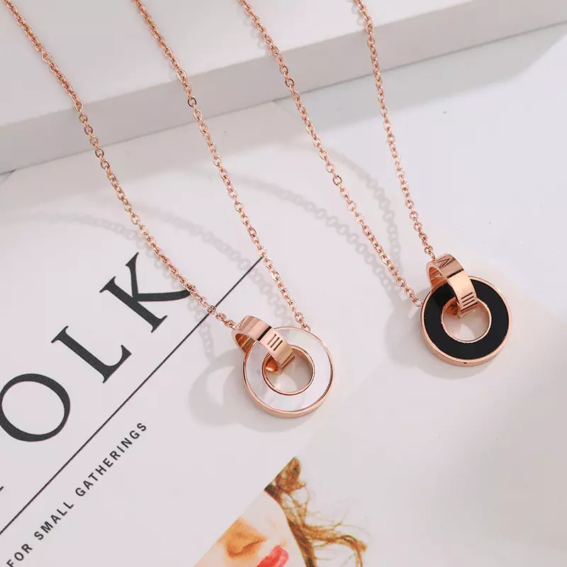 Lantisoare Cu Pandantiv - Colier Double Ring