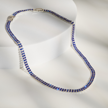Coliere Tennis Cu Pietre Cristale - Colier Tennis Blue Crystal