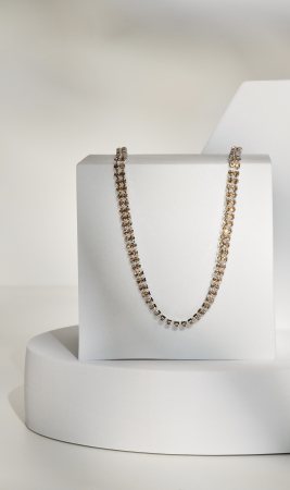 Colier Tennis Golden Crystal [1]