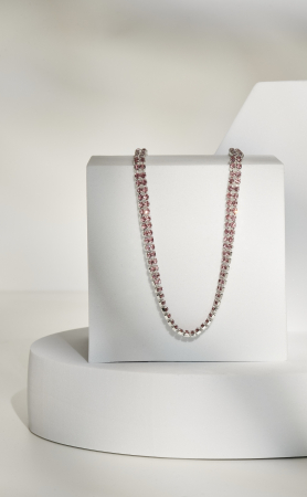 Colier Tennis Pink Crystal [1]
