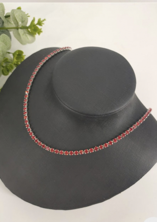 Colier - Colier Tennis Red Crystal
