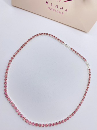 Colier Tennis Roz Crystal [1]