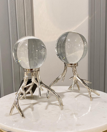 Decoratiuni Interioare - Set Glob De Cristal Cu Suport Radacina De Copac