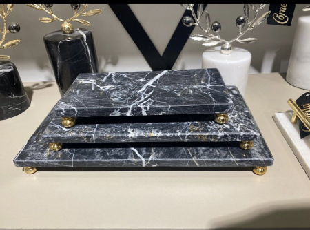 Klara Home Designs - Set  placi de marmura Black
