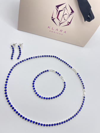 Seturi Tennis Cu Pietre Cristale - Set Tennis Klara Blue