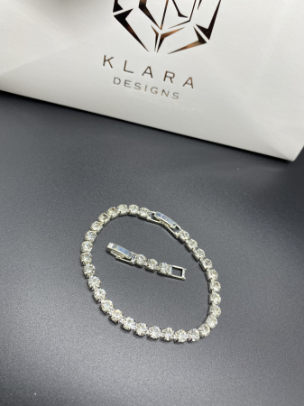 Set Tennis Klara White Round Crystal [2]