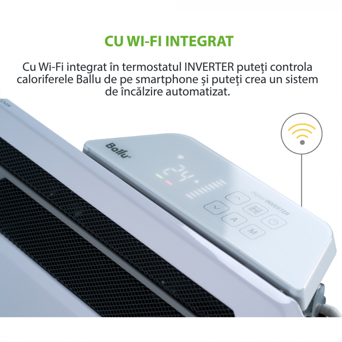 Convector electric rapid de 1500 w cu inverter și Wi-Fi [6]
