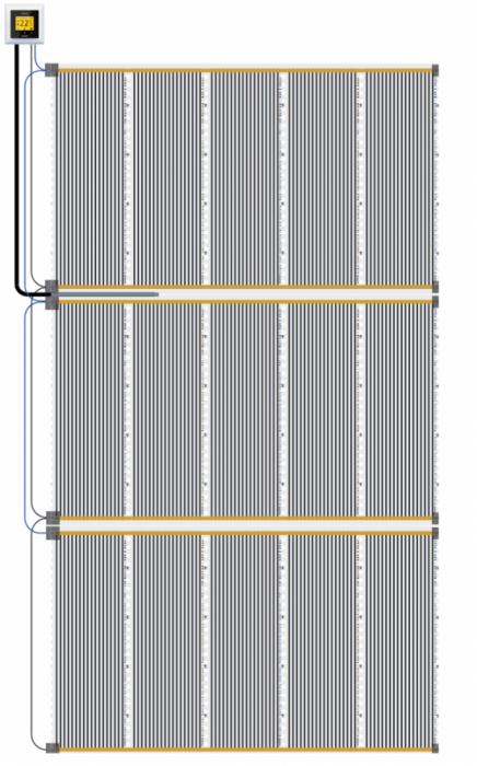 Kit Film incalzire in pardoseala electric sub parchet, 140W/m², 1m latime, cu termostat C16 WIFI [5]