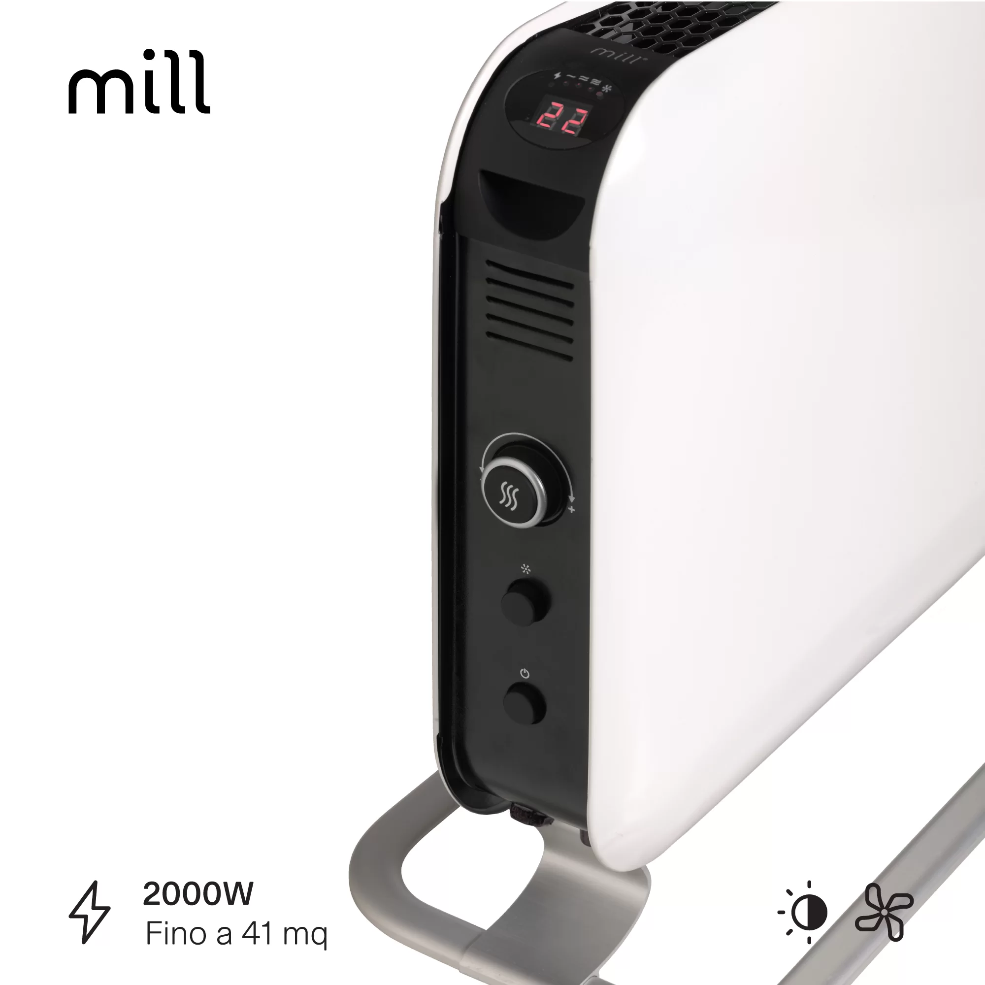 Termoconvector portabil cu convecție instantanee Mill 2000W LED [4]