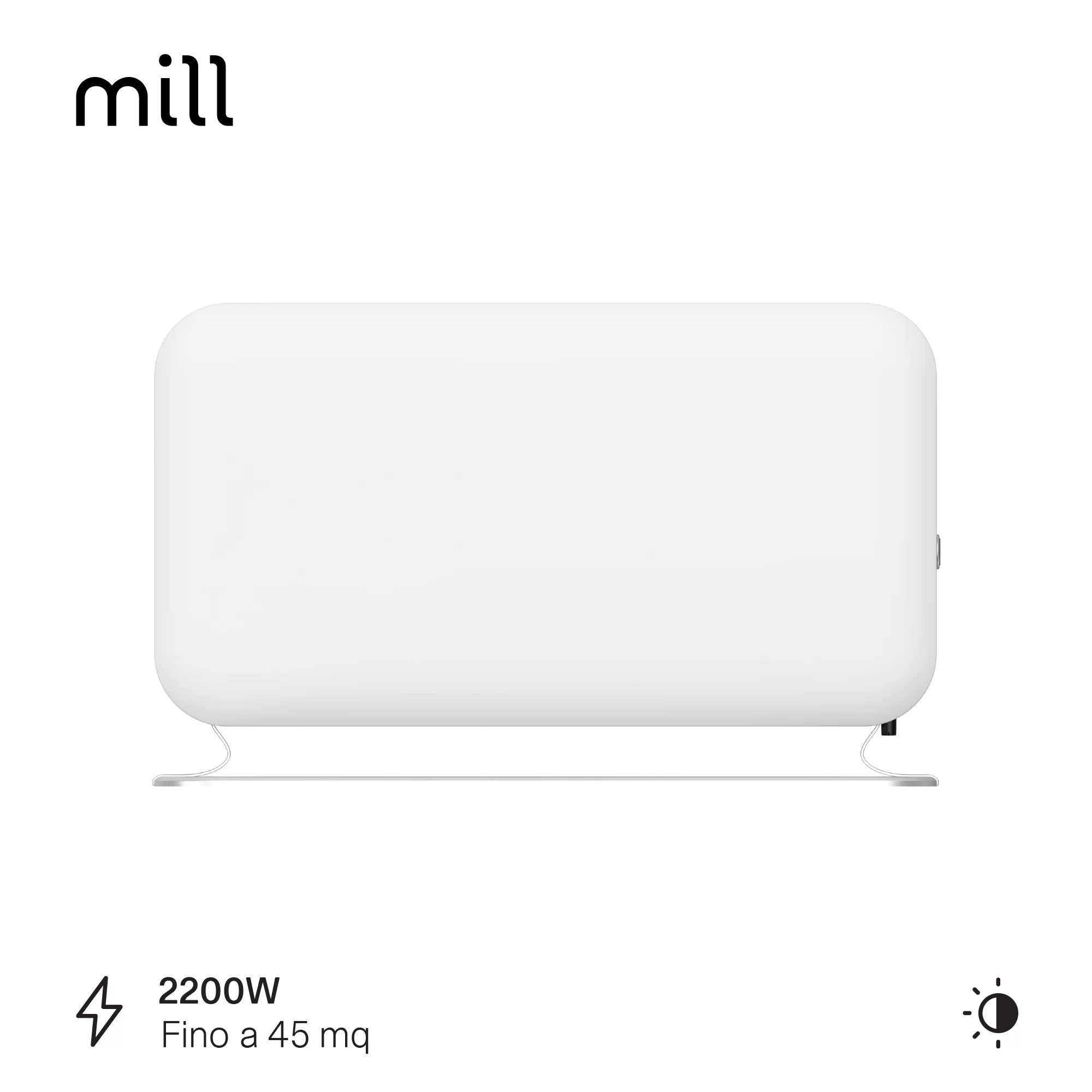 Termoconvector portabil cu convecție instantanee Mill 2200W LED [5]