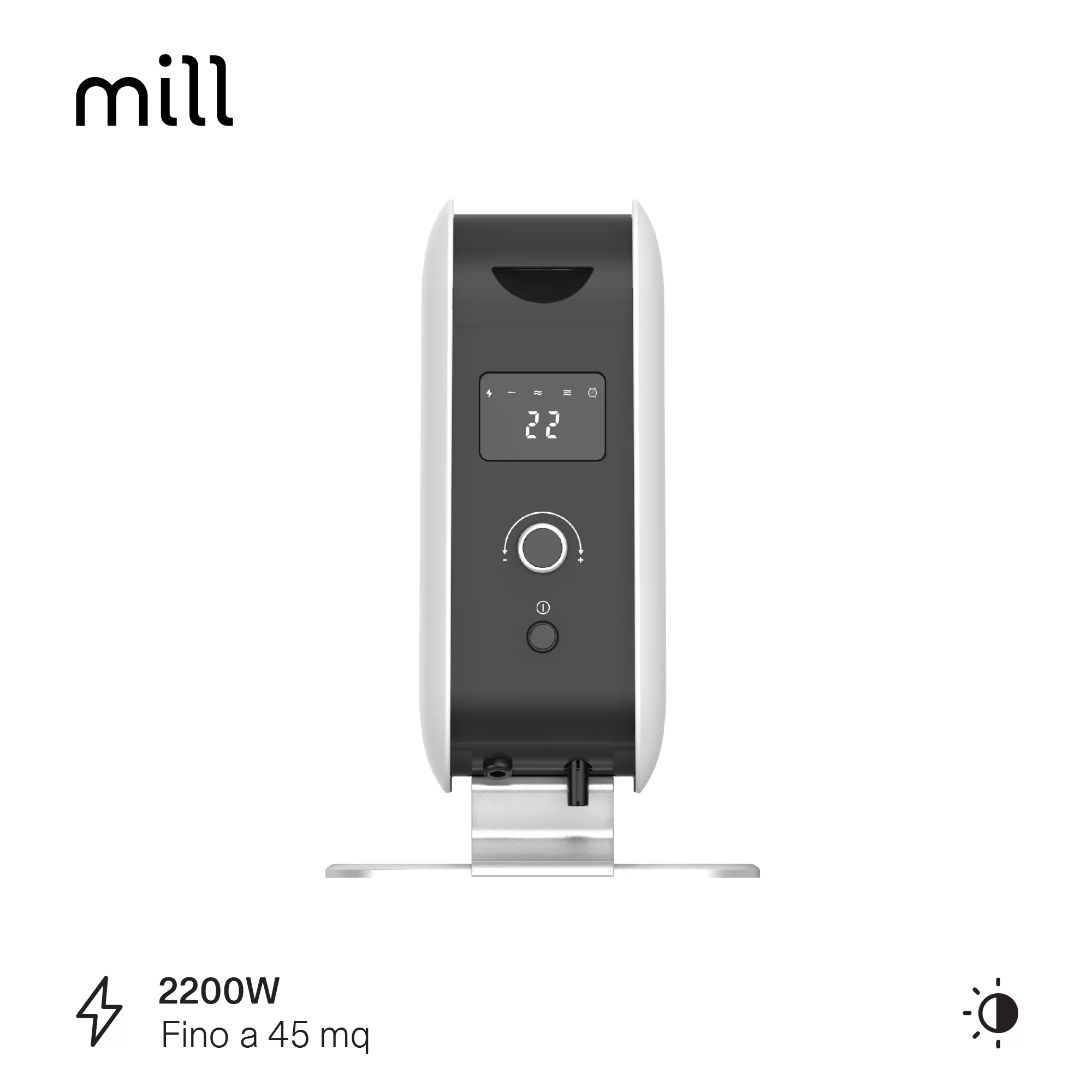 Termoconvector portabil cu convecție instantanee Mill 2200W LED [4]