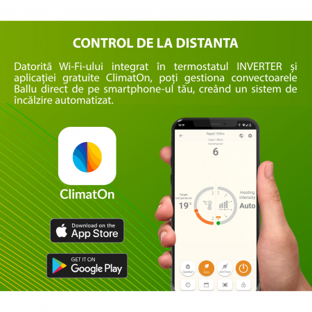 Convector electric rapid de 1500 w cu inverter și Wi-Fi [7]