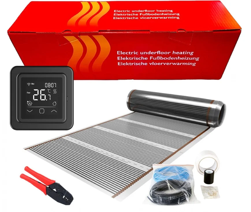 Incalzire electrica in pardoseala - Kit 6m² incalzire in pardoseala sub parchet, 840W, 1m latime, cu termostat C16 WIFI