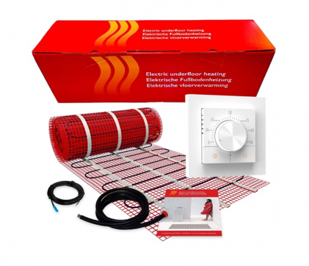 Incalzire electrica in pardoseala - Kit incalzire in pardoseala electric sub gresie 150 W/m², cu termostat S-Control